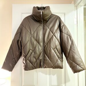 Abercrombie & Fitch Brown Puffer Jacket